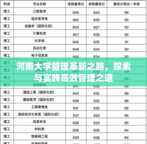 河南大学管理革新之路，探索与实践高效管理之道