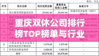 重庆双休公司排行榜TOP榜单与行业深度解析