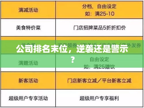公司排名末位，逆袭还是警示？