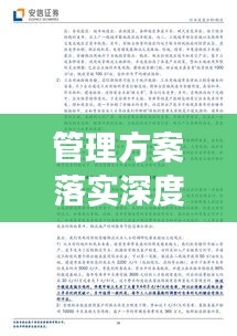 管理方案落实深度剖析，实施情况与成效探究